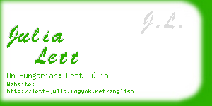 julia lett business card